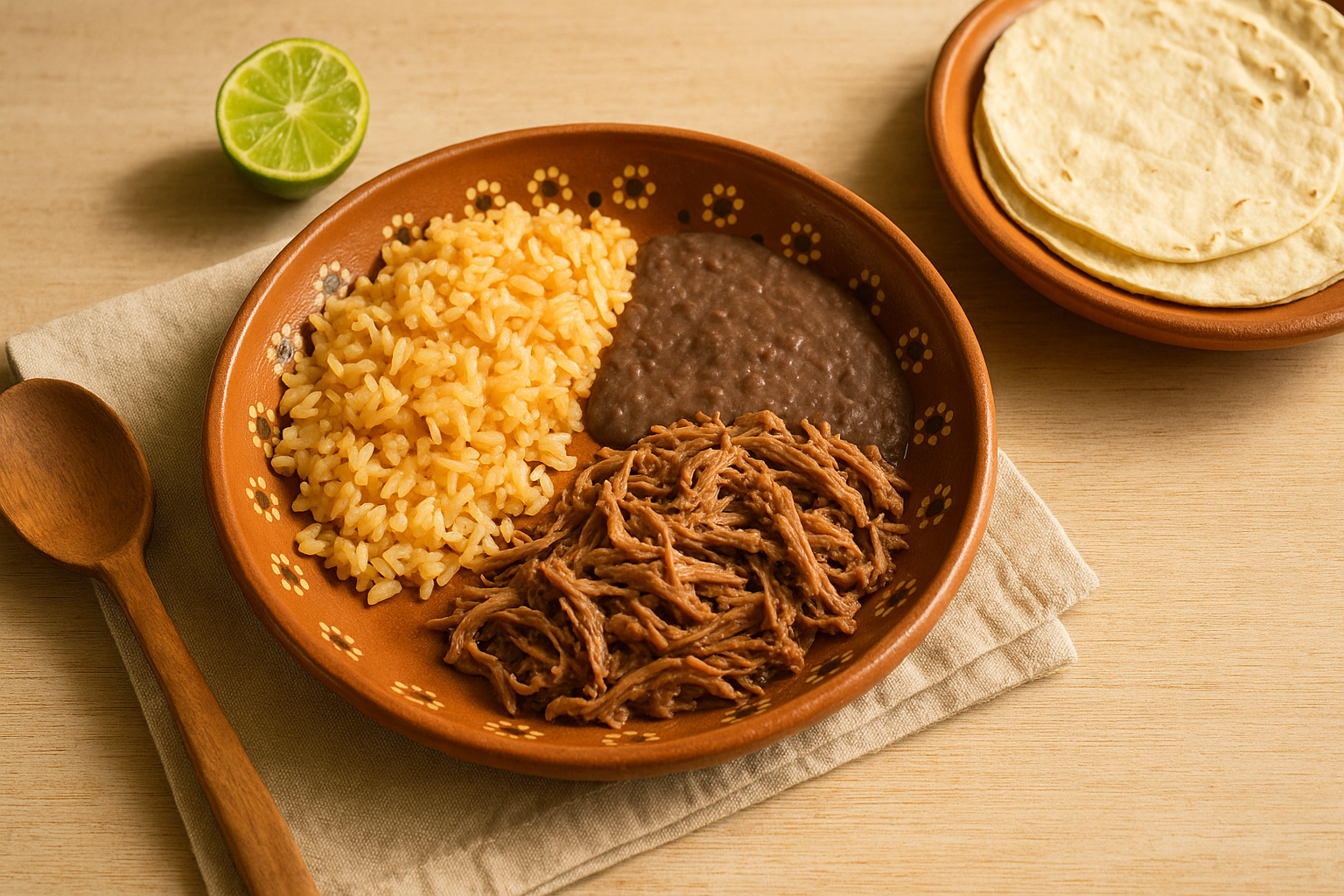 Ilustración de plato económico con guarniciones rendidoras