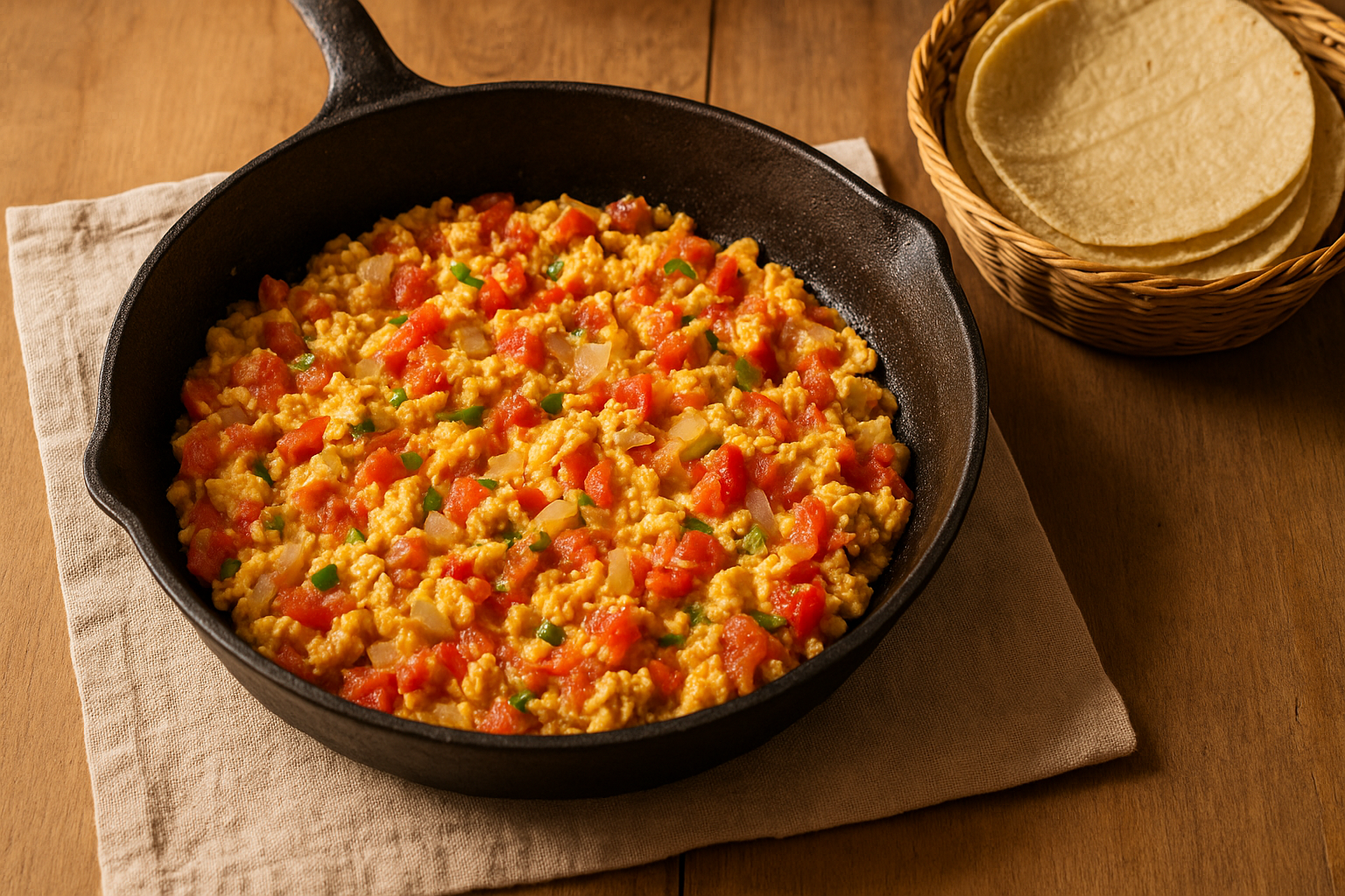 Ilustración de huevos en sartén caliente